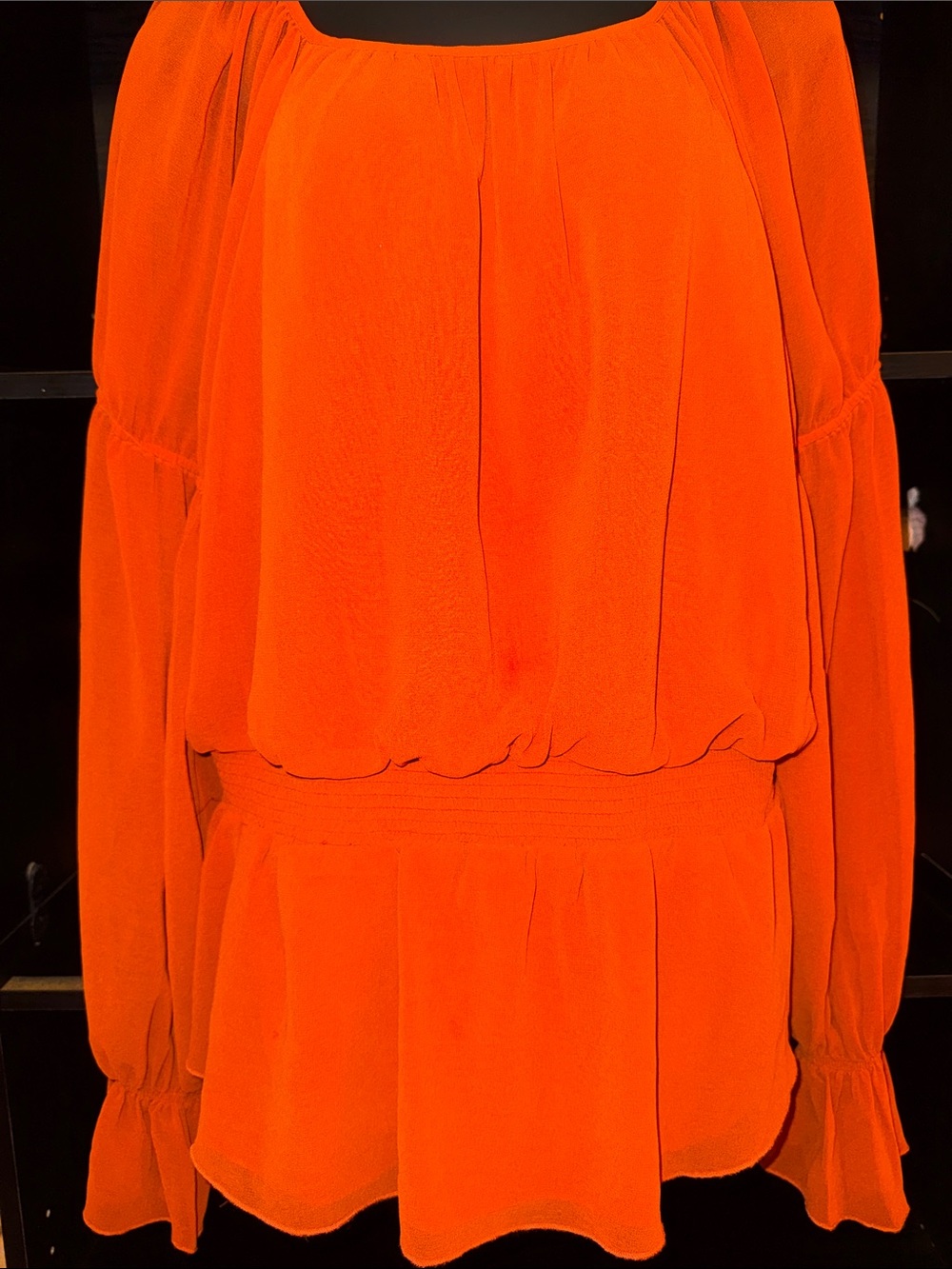 Bebe Orange Long Sleeve Women's Dress